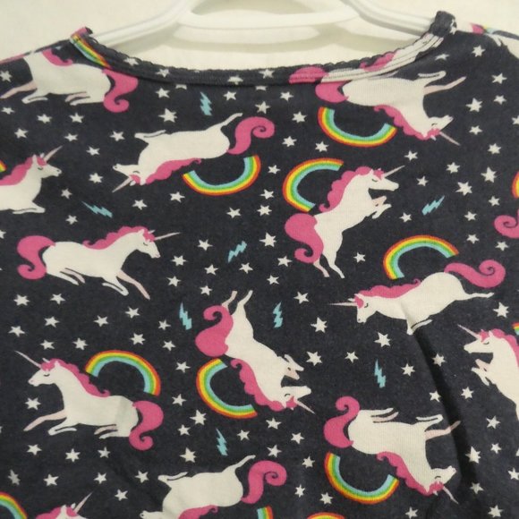 CARTER'S | size 12 | Unicorn and Rainbow Print Pajama Long Sleeve Shirt - Picture 11 of 15